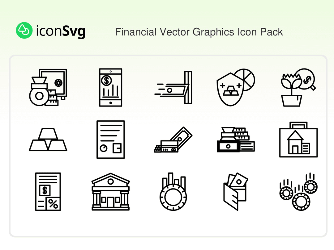 Free Financial Vector Graphics Icon Pack