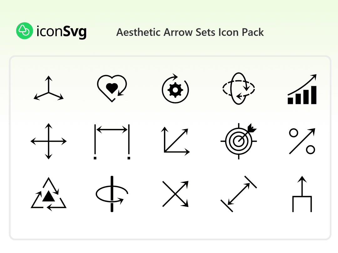 Free Aesthetic Arrow Sets Icon Pack