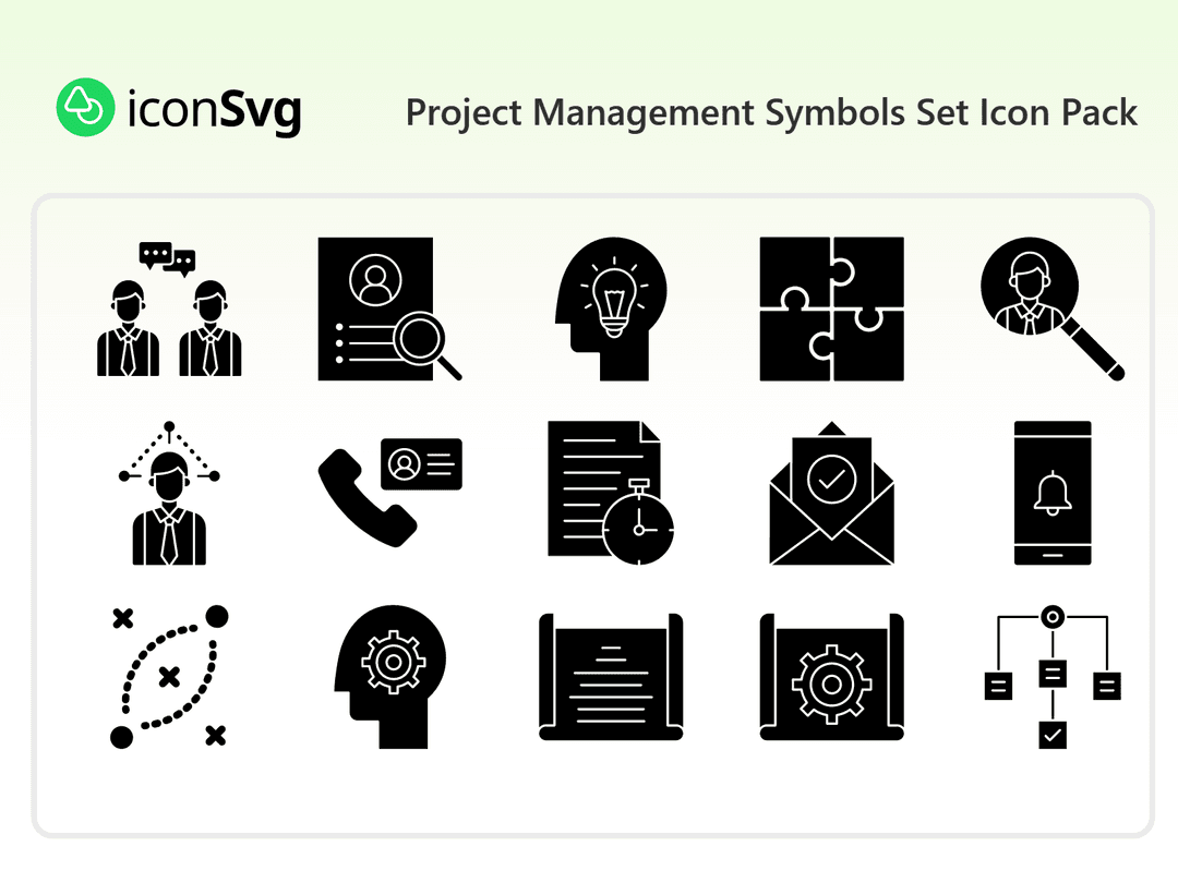 Project Management Symbols Set icon