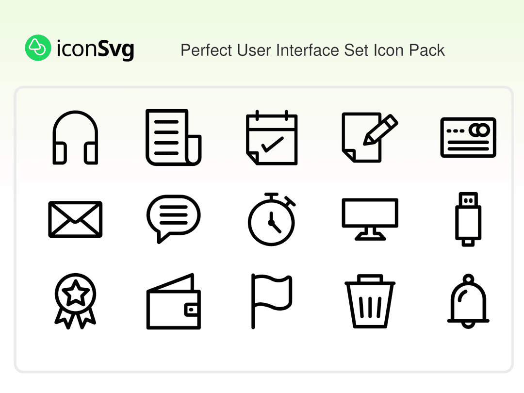 Freies Perfekter Benutzeroberflächensatz Symbol paket