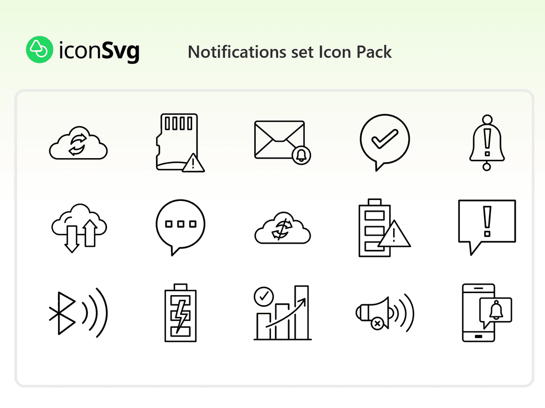 Notifications set Icon Pack