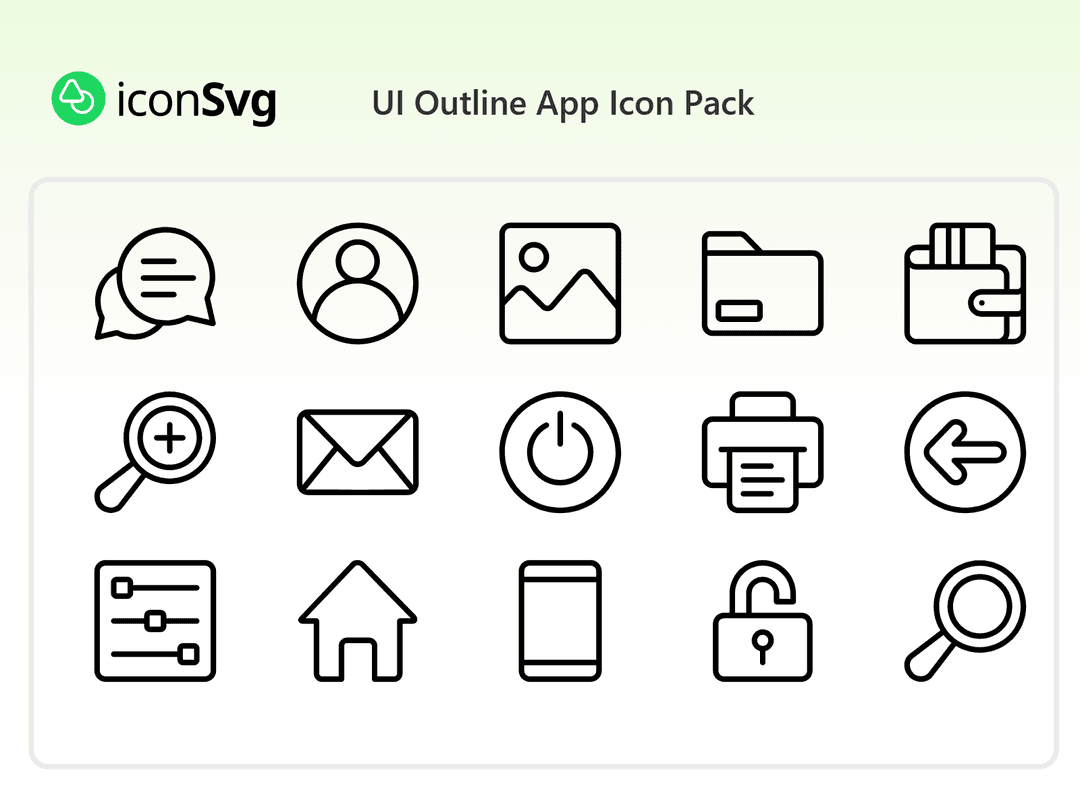 UI Outline App Icon Pack