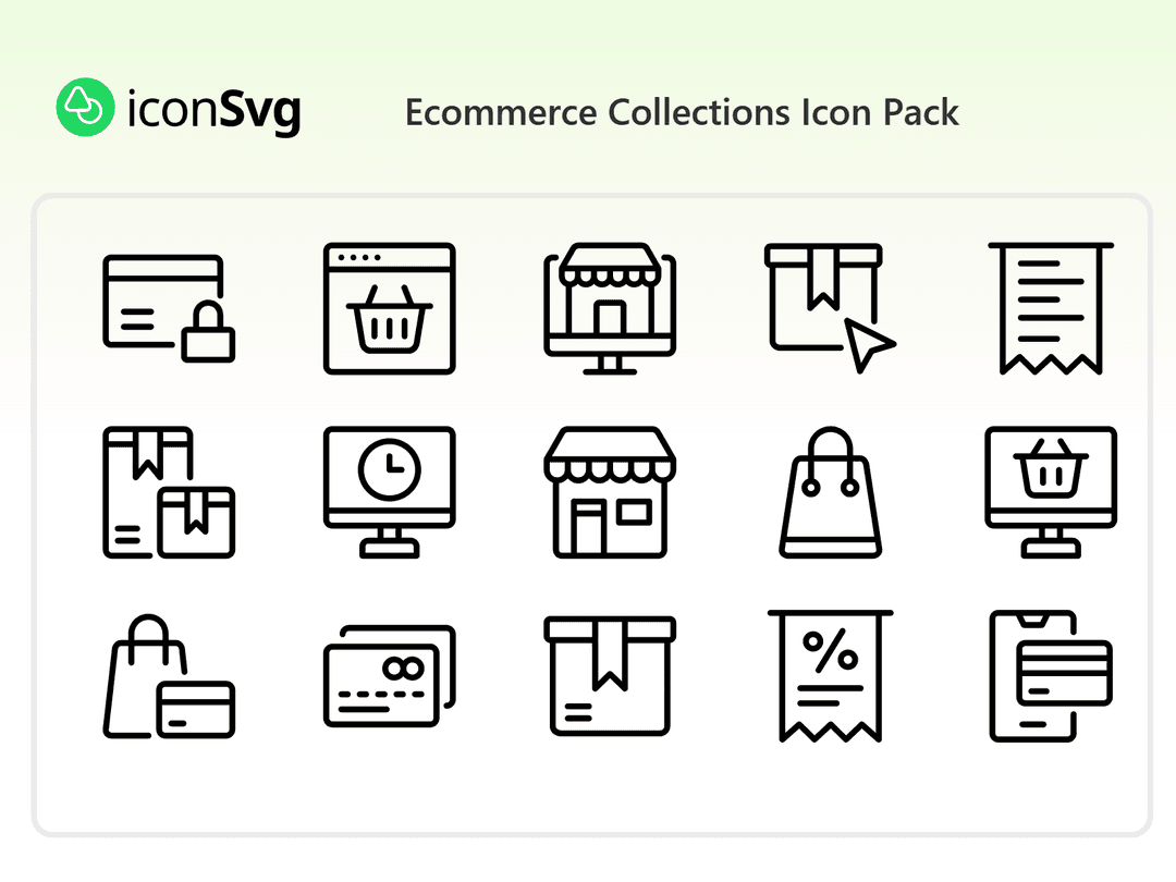 Ecommerce Collections Icon Pack