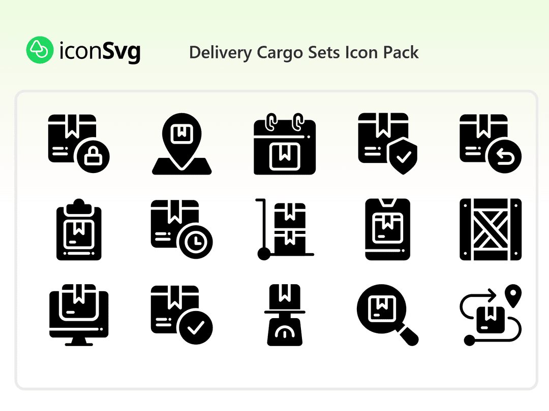 Delivery Cargo Sets Icon Pack