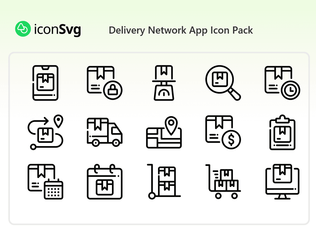 Delivery Network App Icon Pack