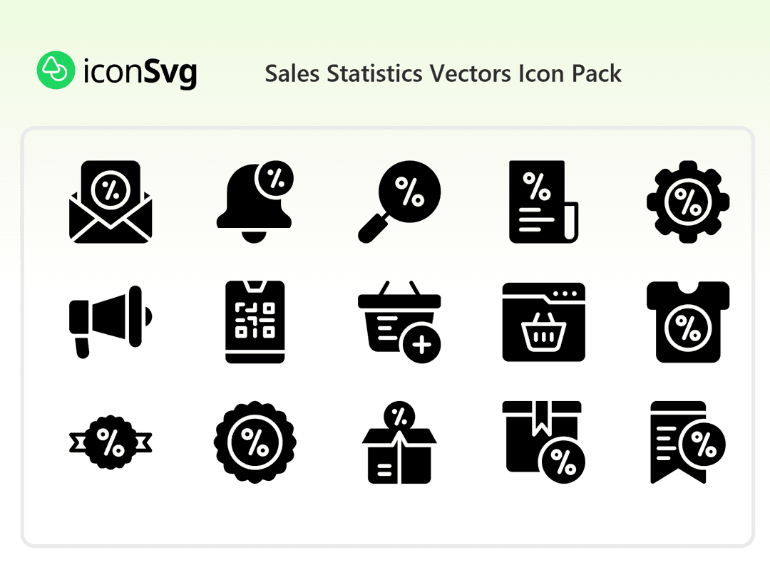 Sales Statistics Vectors Icon Pack