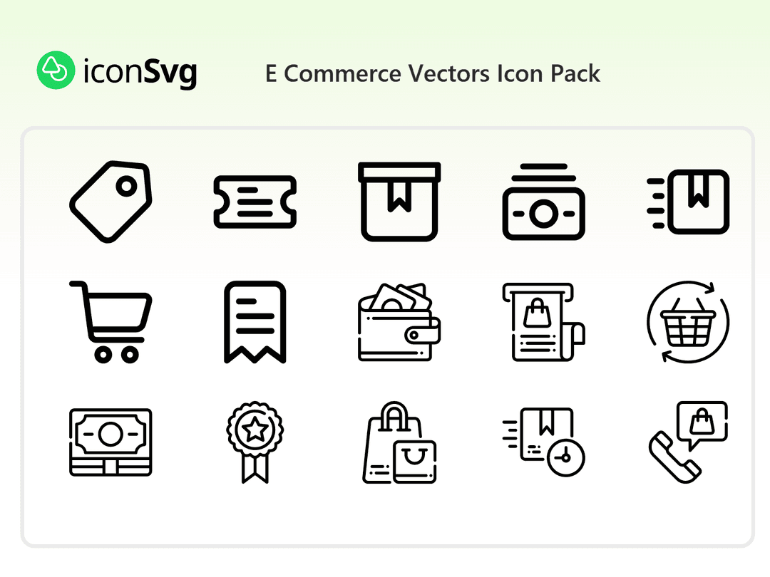 E Commerce Vectors Icon Pack