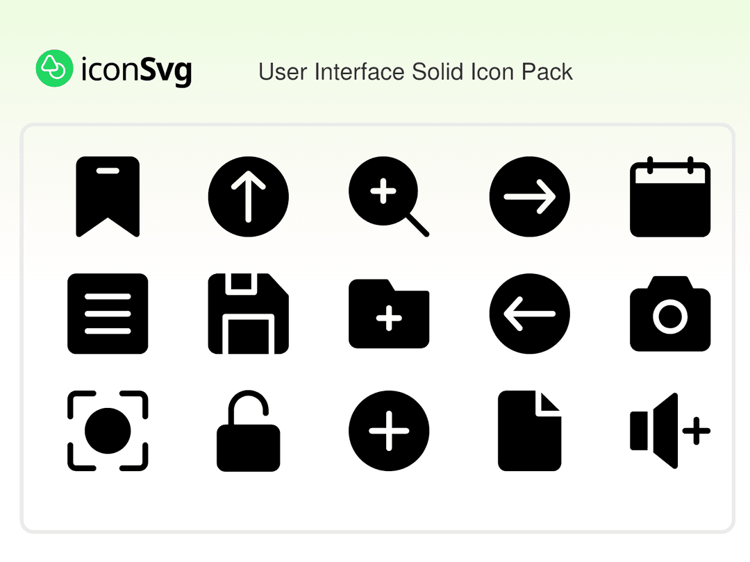 User Interface Solid Icon Pack