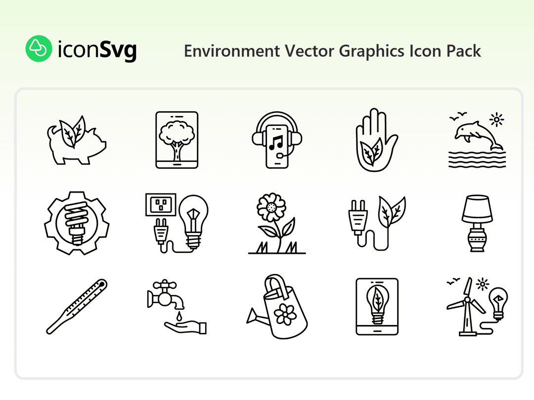 Environment Vector Graphics Icon Pack