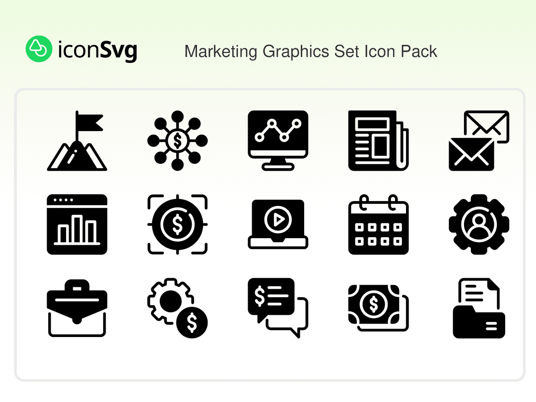 Marketing-Grafik-Set SVG Symbol paket