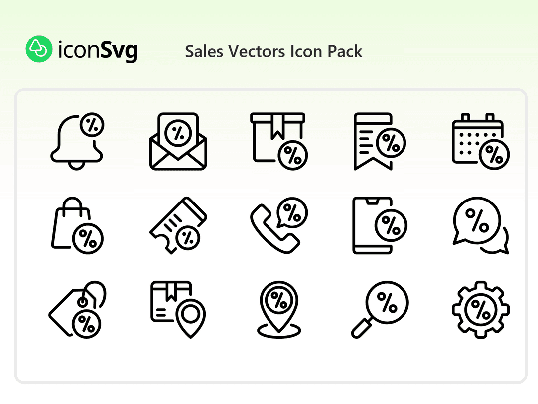 Verkaufs vektoren Symbol paket