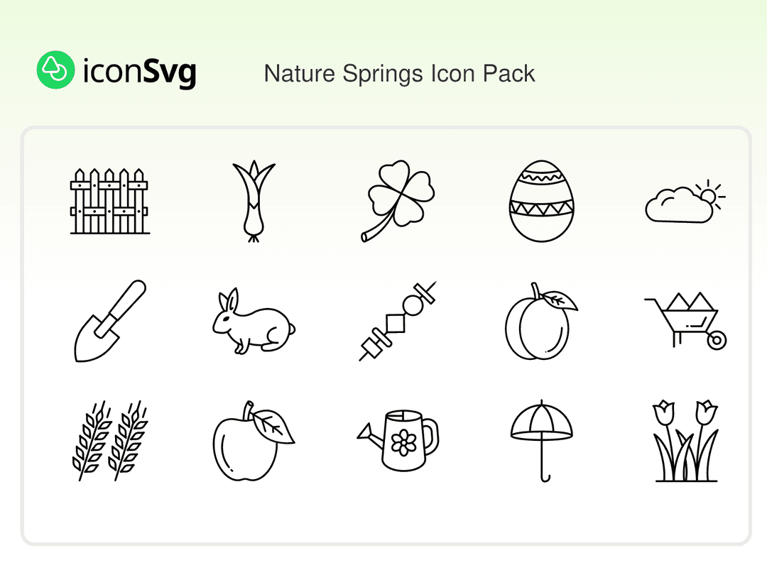Nature Springs SVG Icon Pack