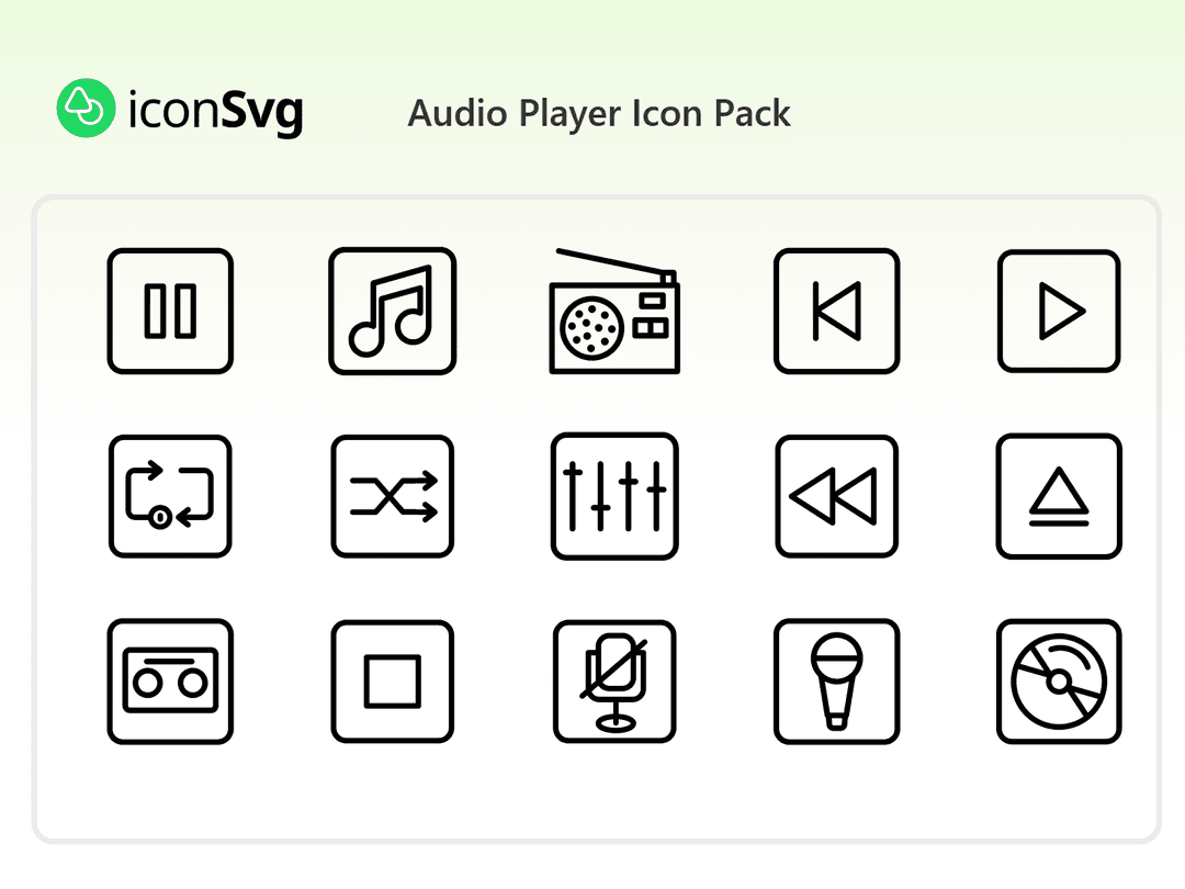 Audio Player Icon Pack