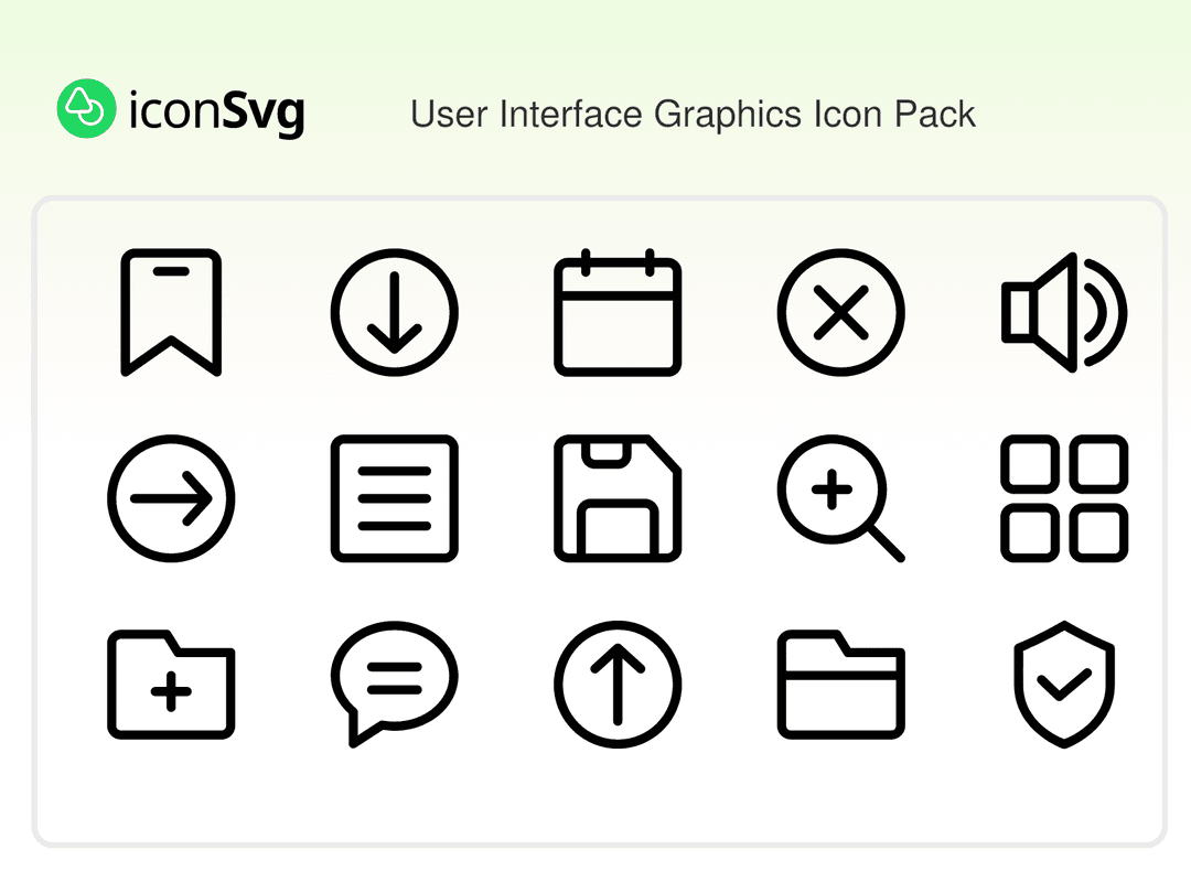 User Interface Graphics SVG Icon Pack