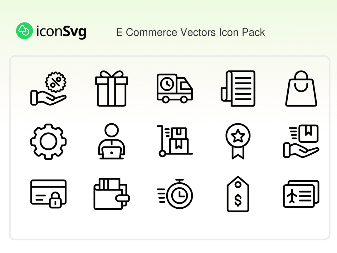 E Commerce Vectors Icon Pack