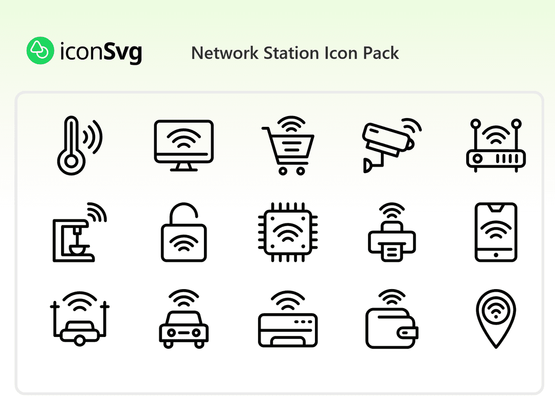 Netzwerk Station Symbol paket