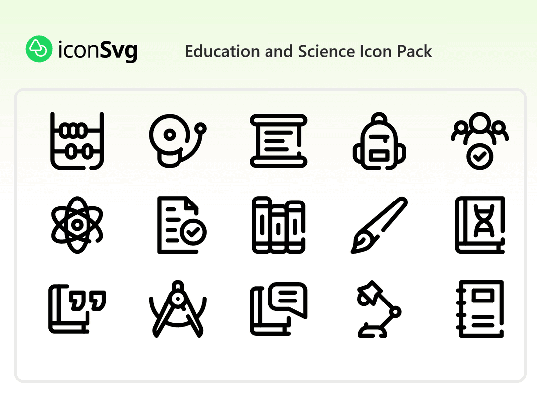 Education and Science Icon Pack