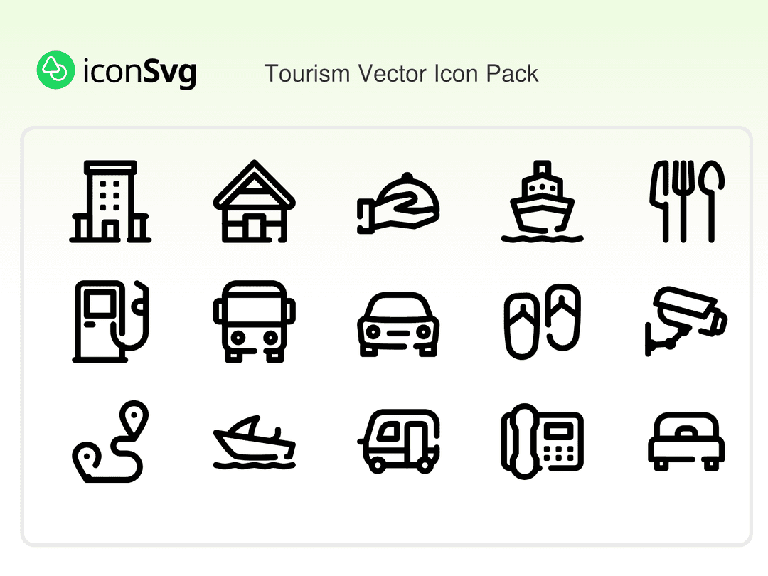 Tourism Vector Icon Pack