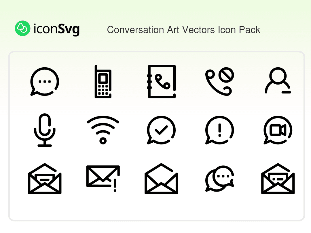 Conversation Art Vectors SVG Icon Pack