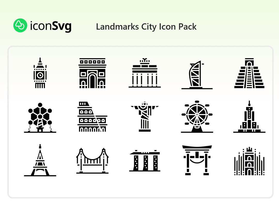Landmarks City Icon Pack