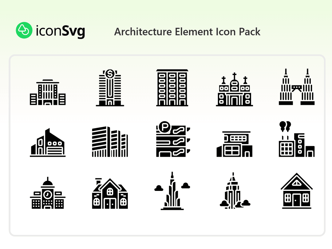 Свободный набор значков Элемент архитектуры