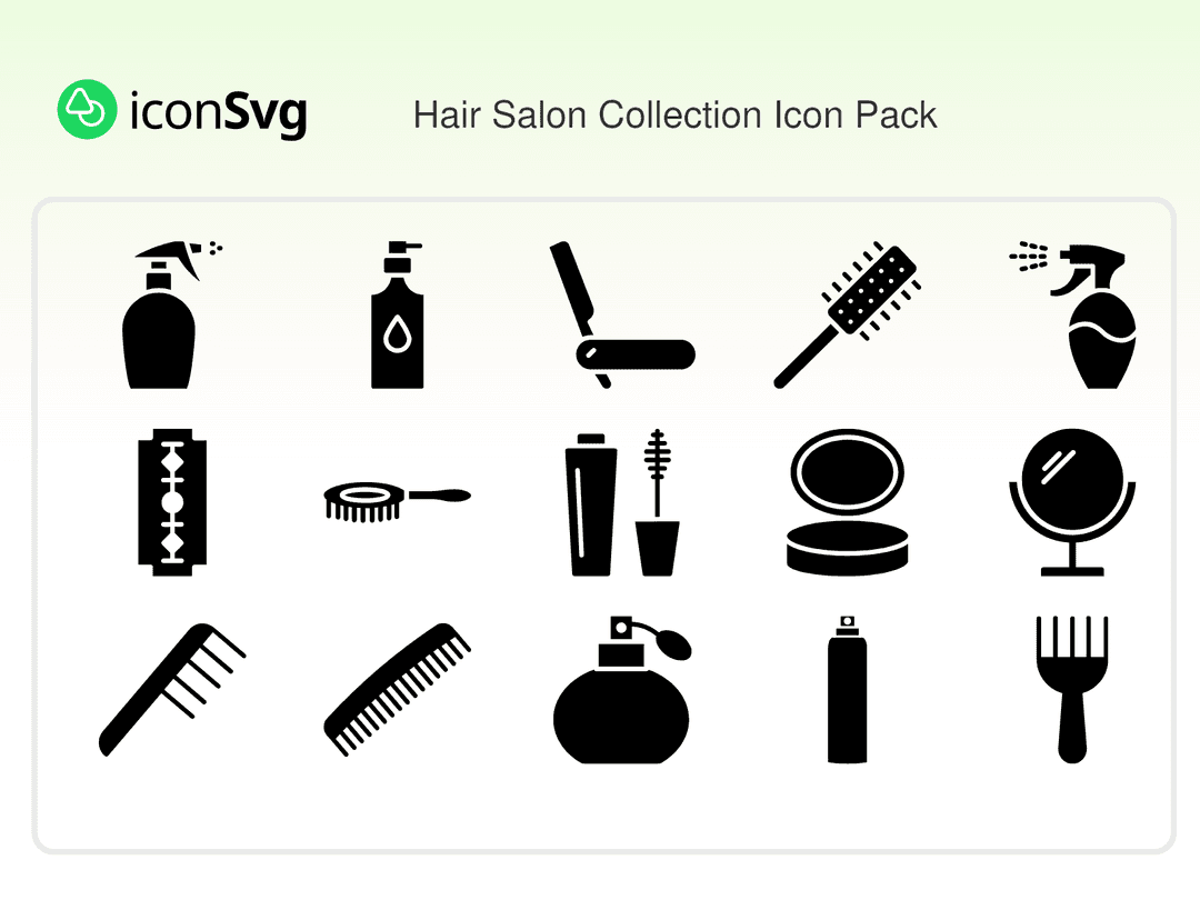 Friseur salon Kollektion Symbol paket