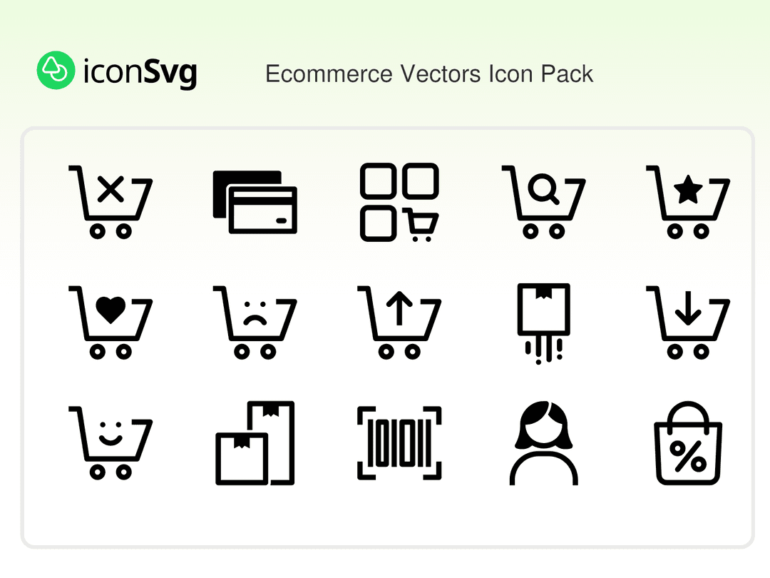 ECommerce Vektoren Symbol paket