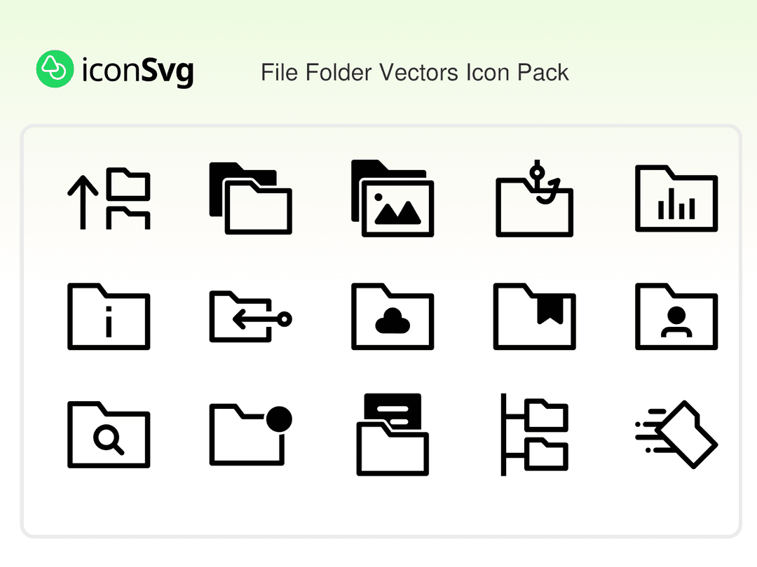 File Folder Vectors Icon Pack