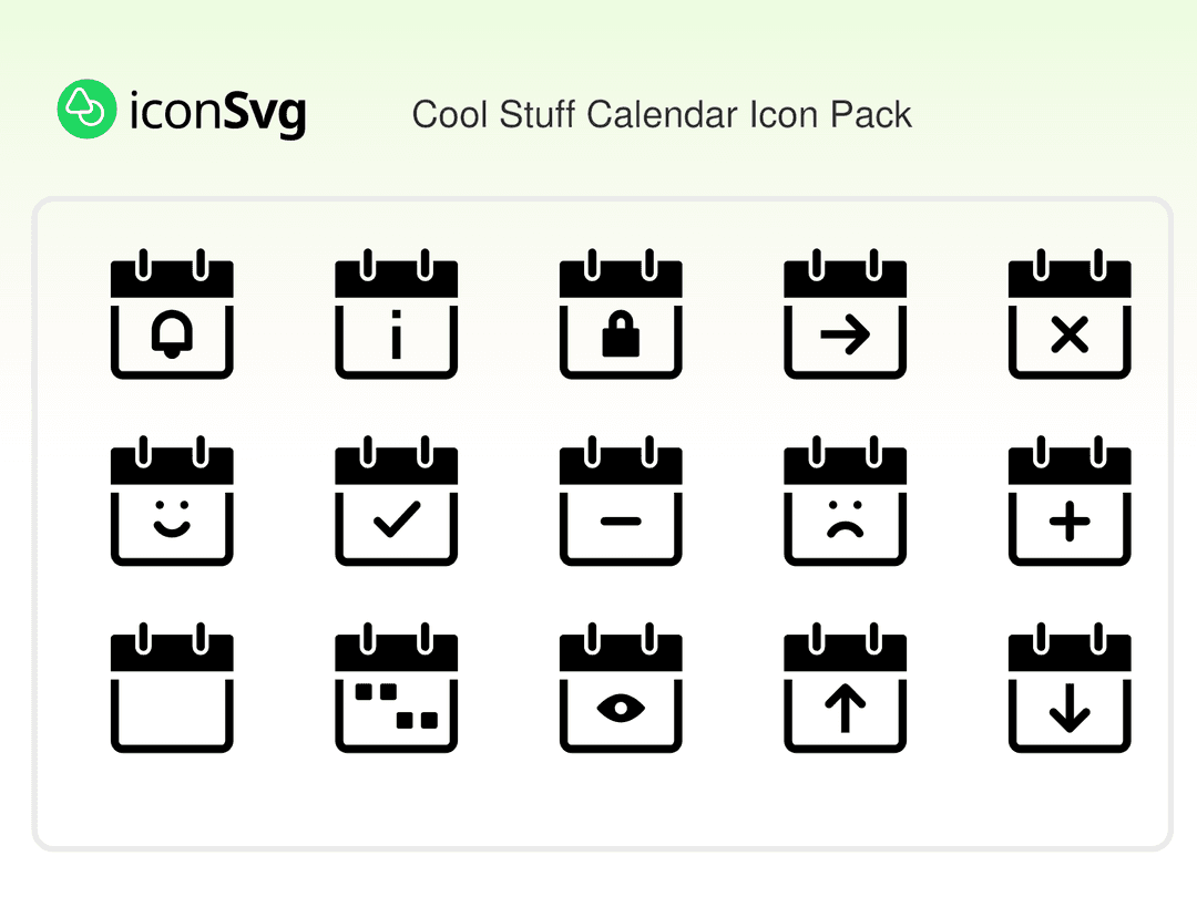 Cool Stuff Calendar Icon Pack