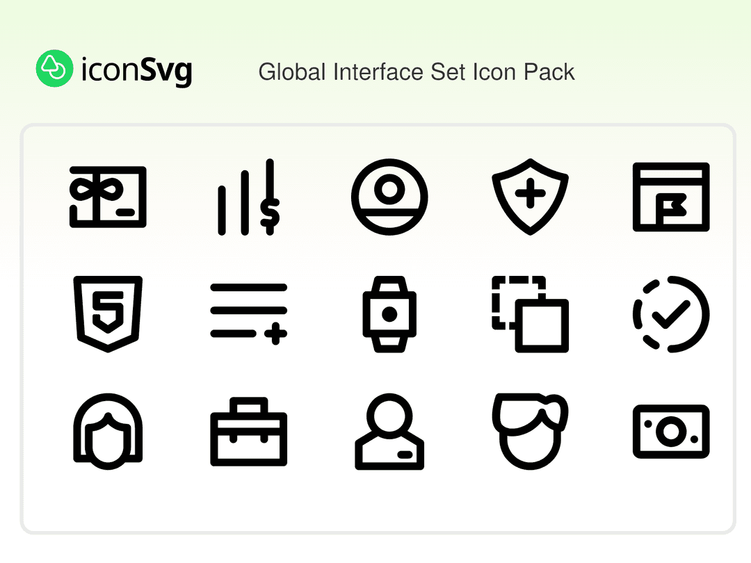 Global Interface Set Icon Pack