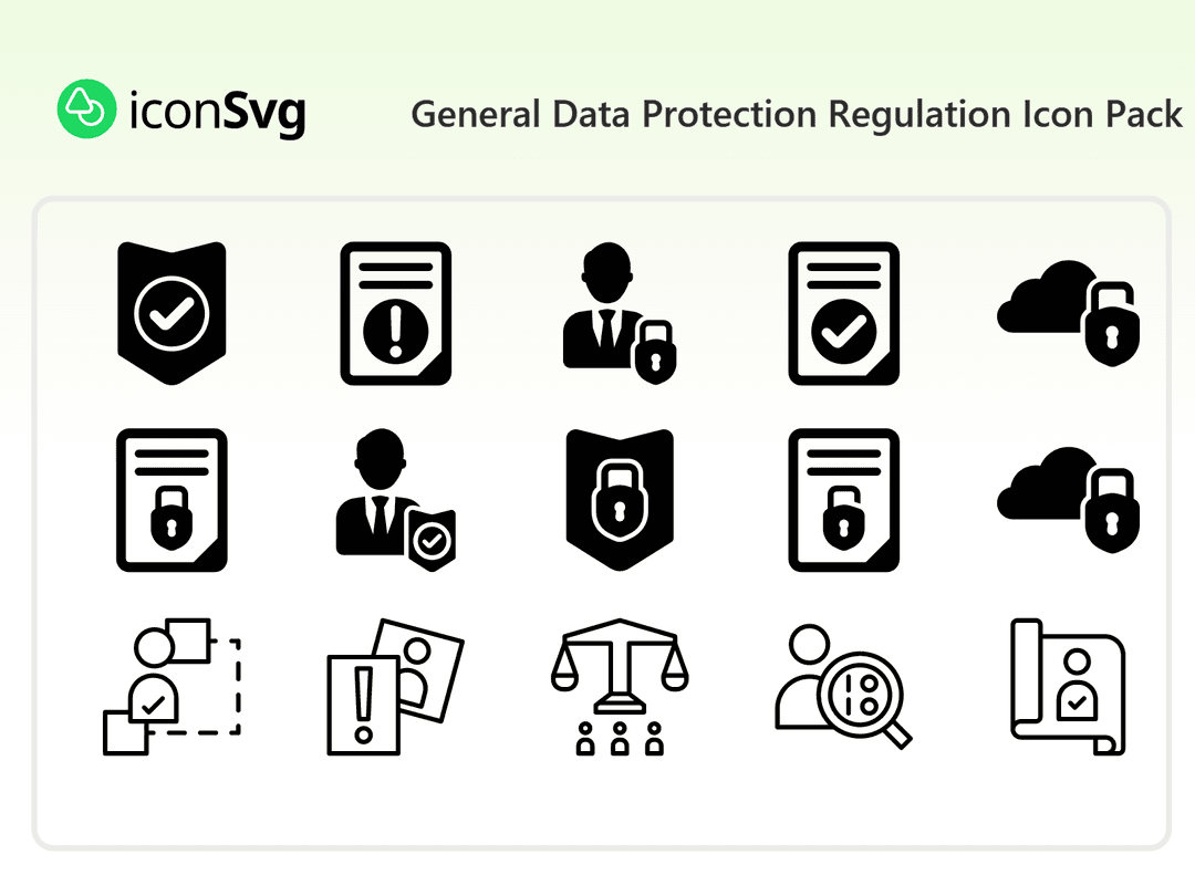 General Data Protection Regulation Icon Pack