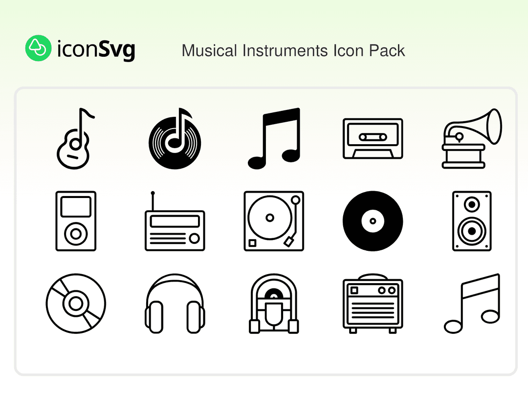 Musical Instruments Icon Pack