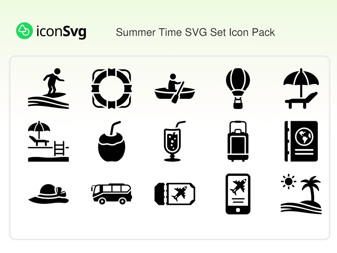 Summer Time SVG Set Icon Pack