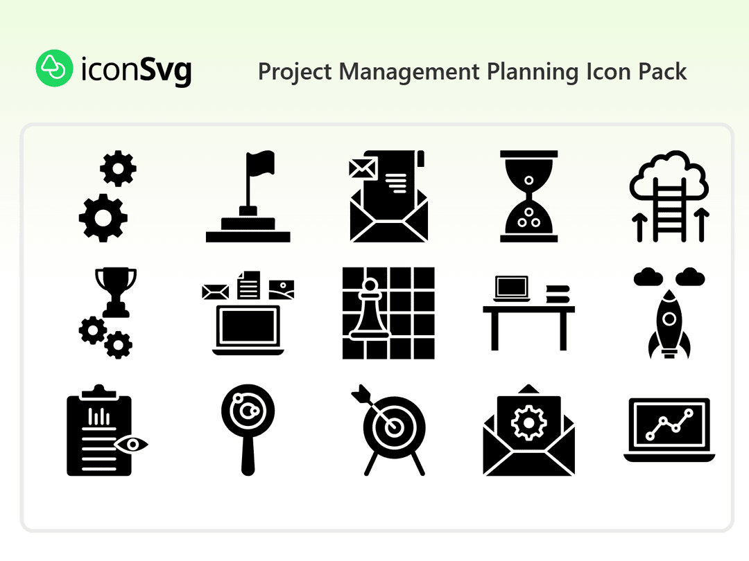 Project Management Planning Icon Pack