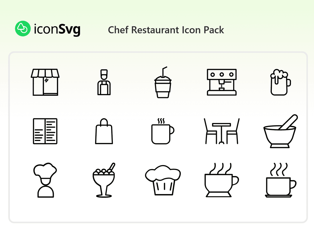 Chef Restaurant Symbol paket