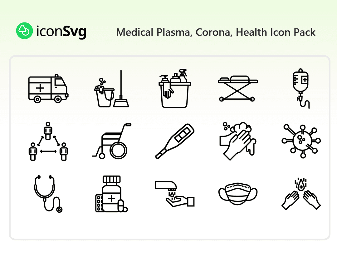 Tıbbi Plasma, Corona, Sağlık İkon Paketi