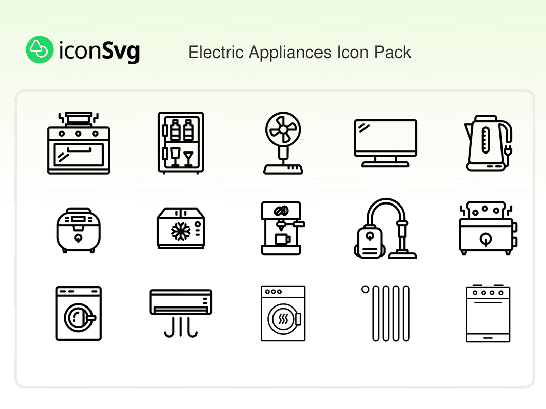 Electric Appliances Icon Pack