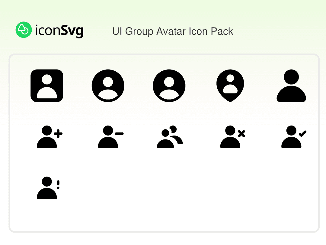 UI Group Avatar Icon Pack