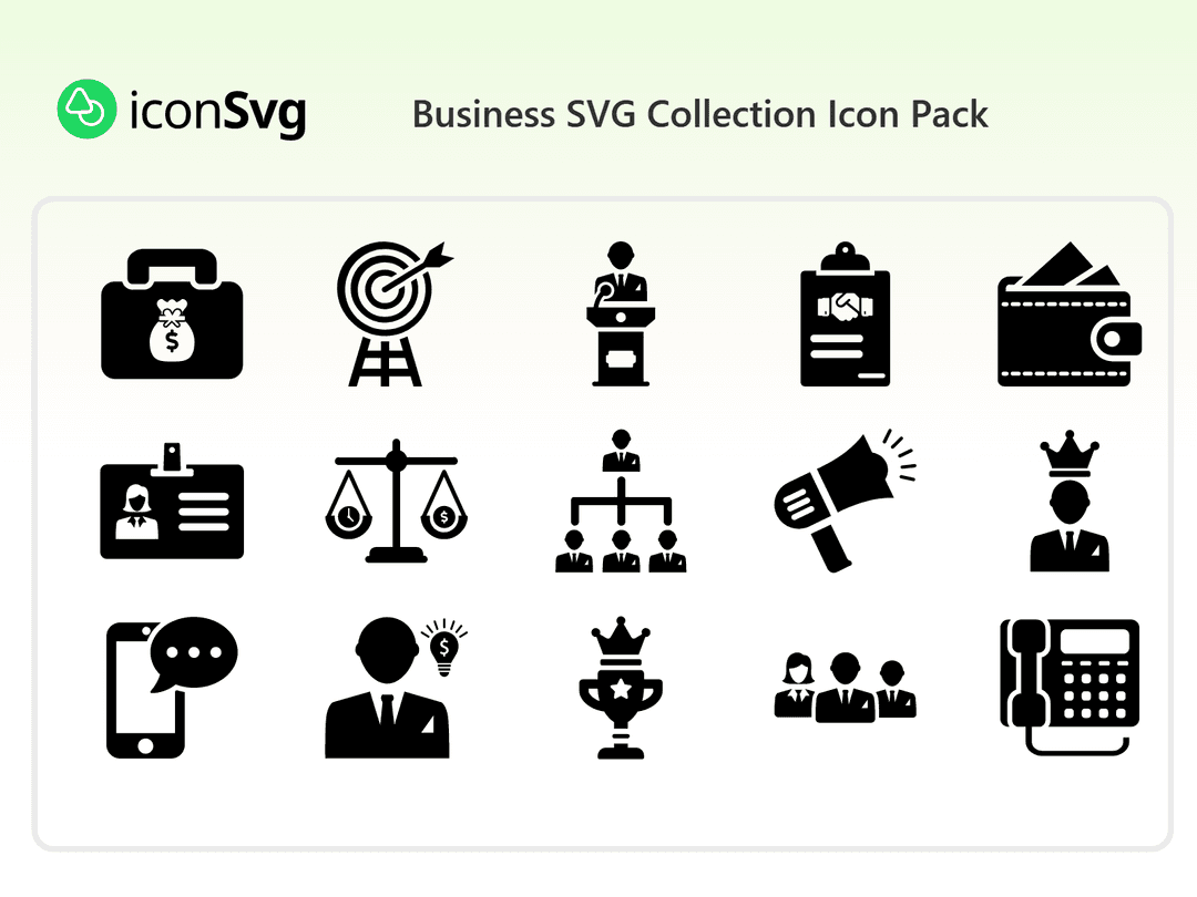 Business SVG Collection Icon Pack