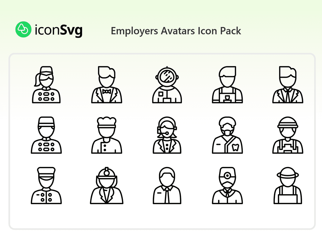 Employers Avatars Icon Pack