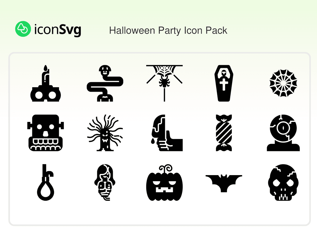 Halloween Party SVG Symbol paket