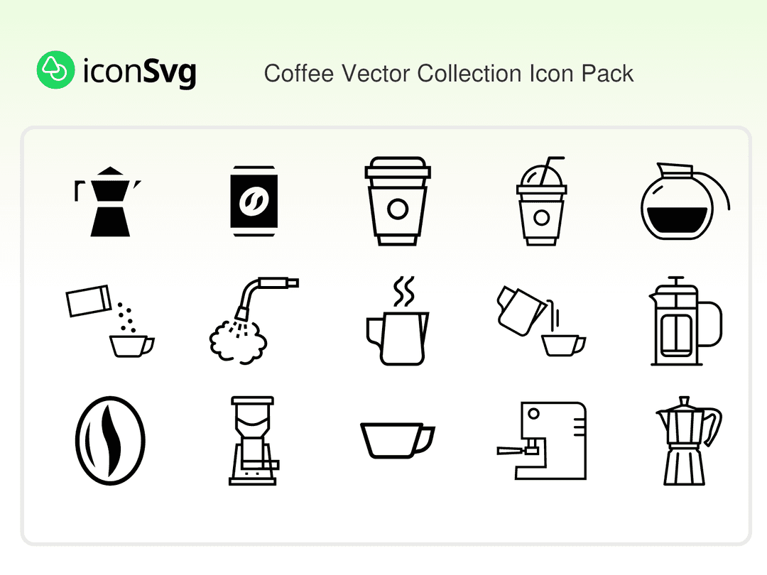 Coffee Vector Collection Icon Pack