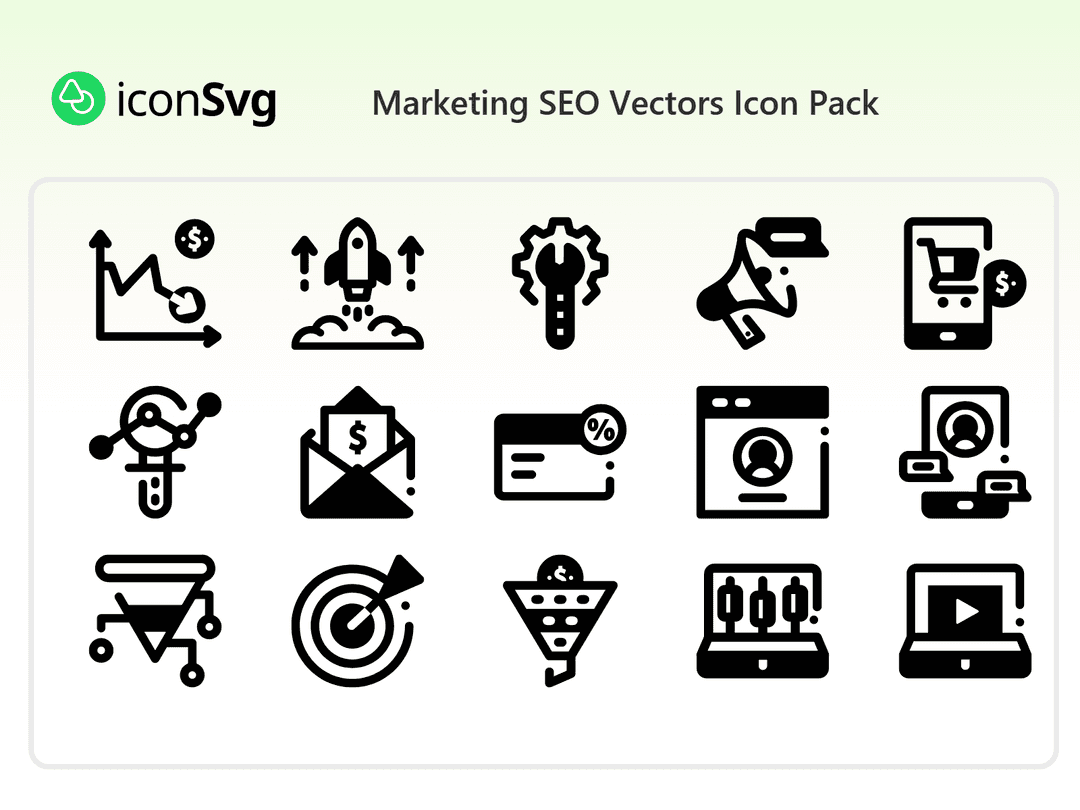 Marketing SEO Vectors Icon Pack