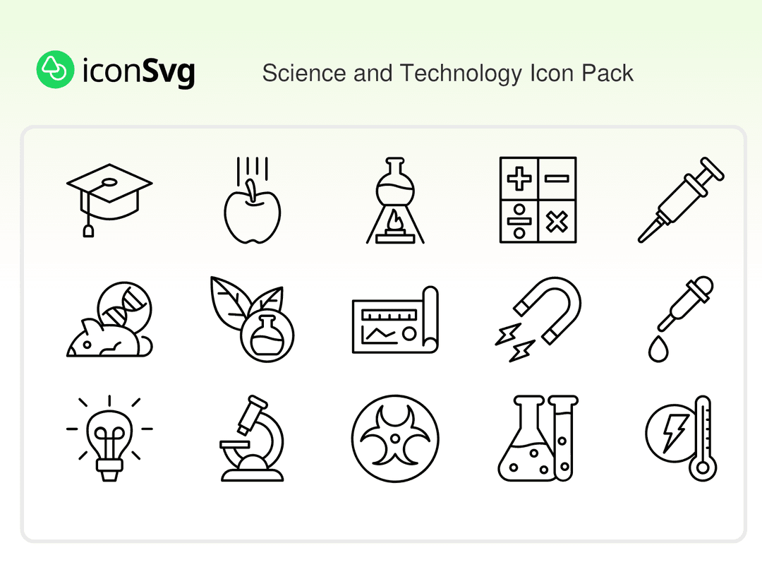 Science and Technology Icon Pack