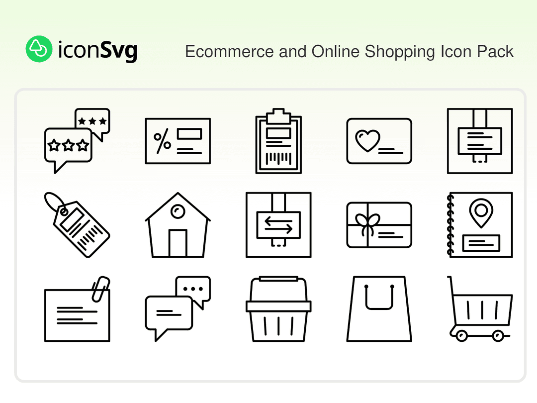 Ecommerce and Online Shopping Icon Pack