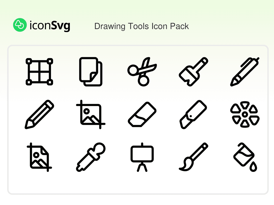 Drawing Tools Icon Pack