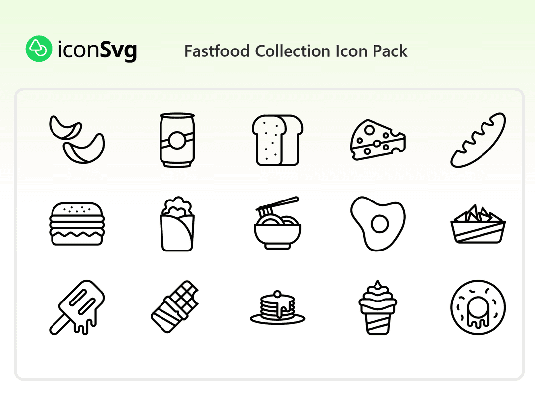 Fastfood Collection Icon Pack