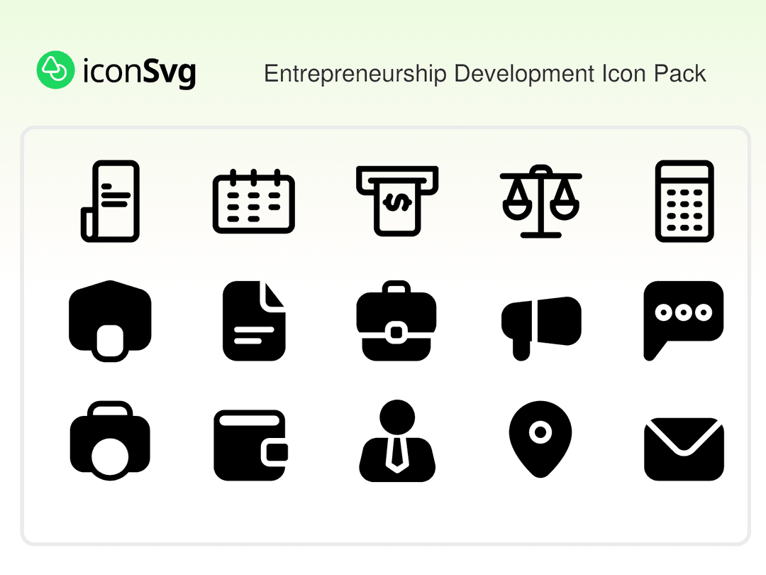 Entrepreneurship Development Icon Pack