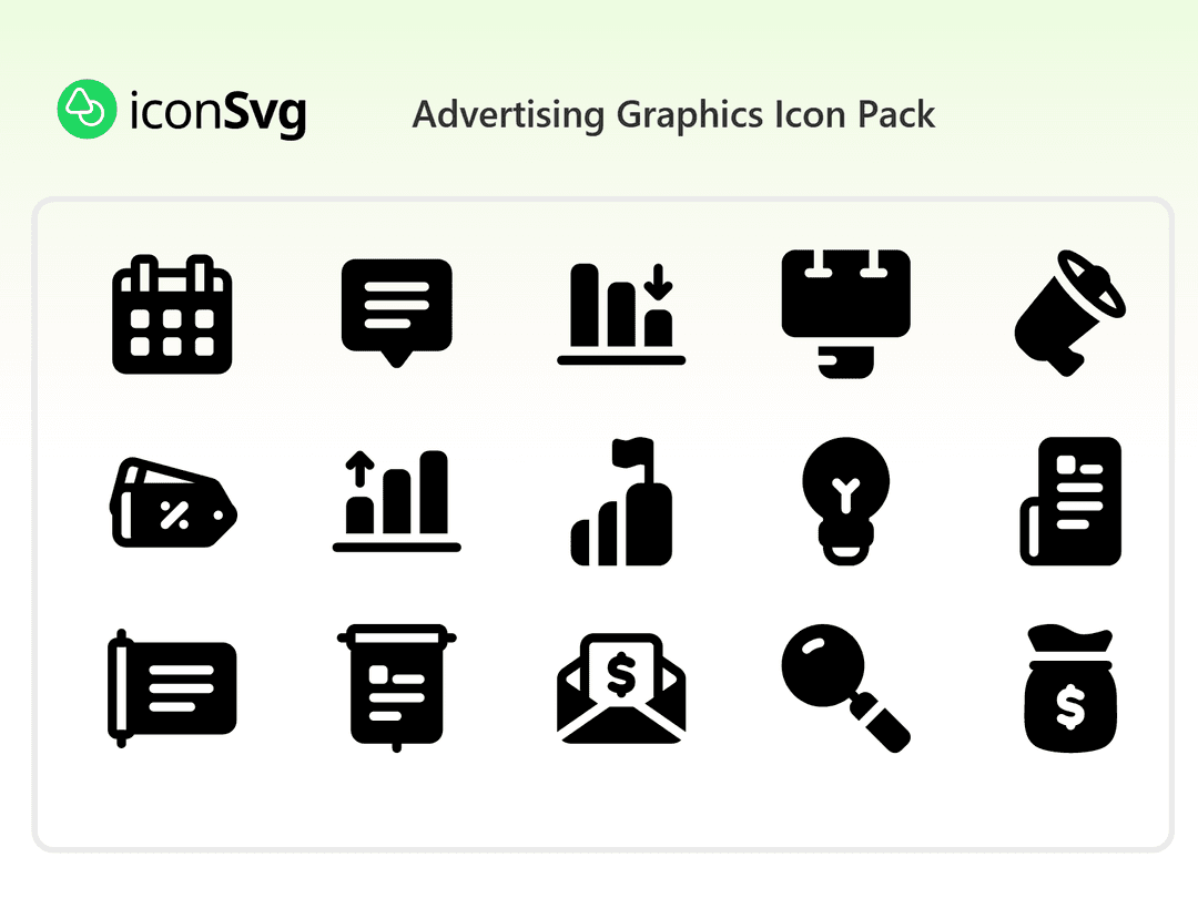 Advertising Graphics Icon Pack