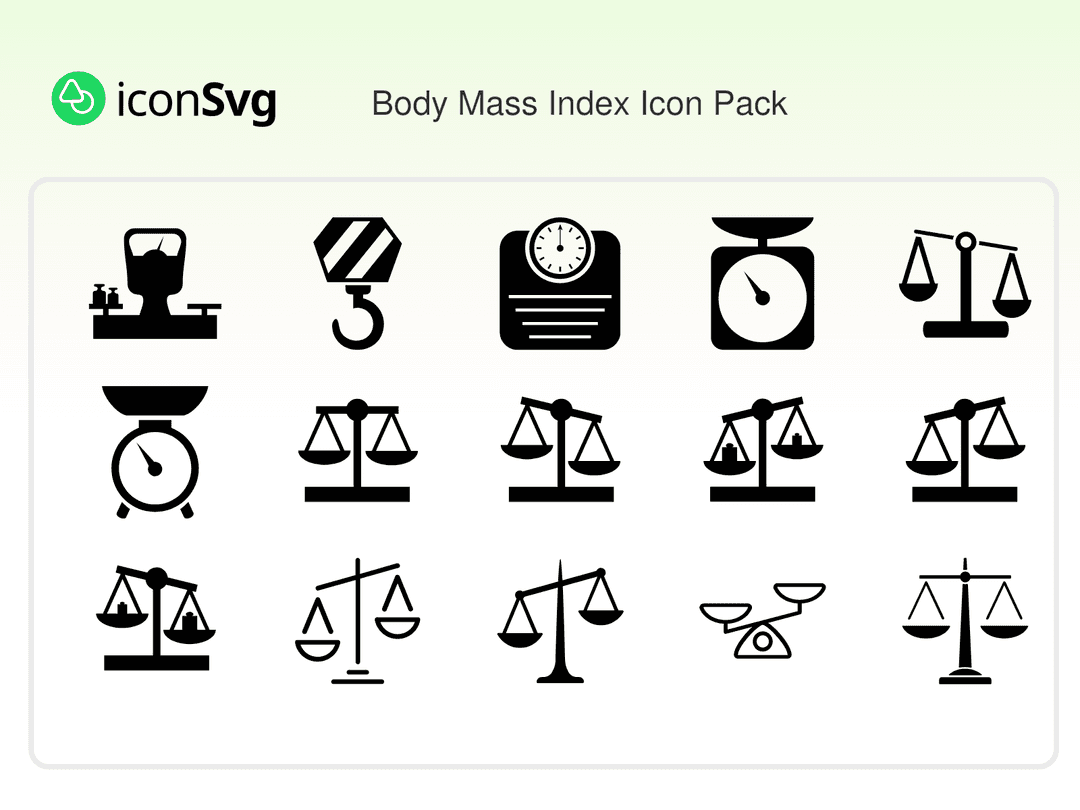 Body Mass Index Icon Pack